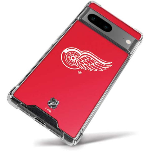 NHL Detroit Red Wings Solid Background Google Pixel 8a Clear Case